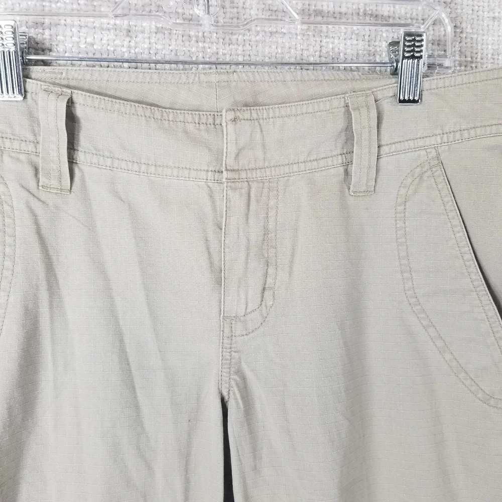 The North Face Capri Hiking Pants Roll Cuff 100% Cotton Women's 8 Beige - Picture 3 of 12